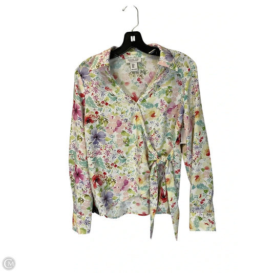 Top Long Sleeve By Rachel Zoe In Floral Print, Size: M