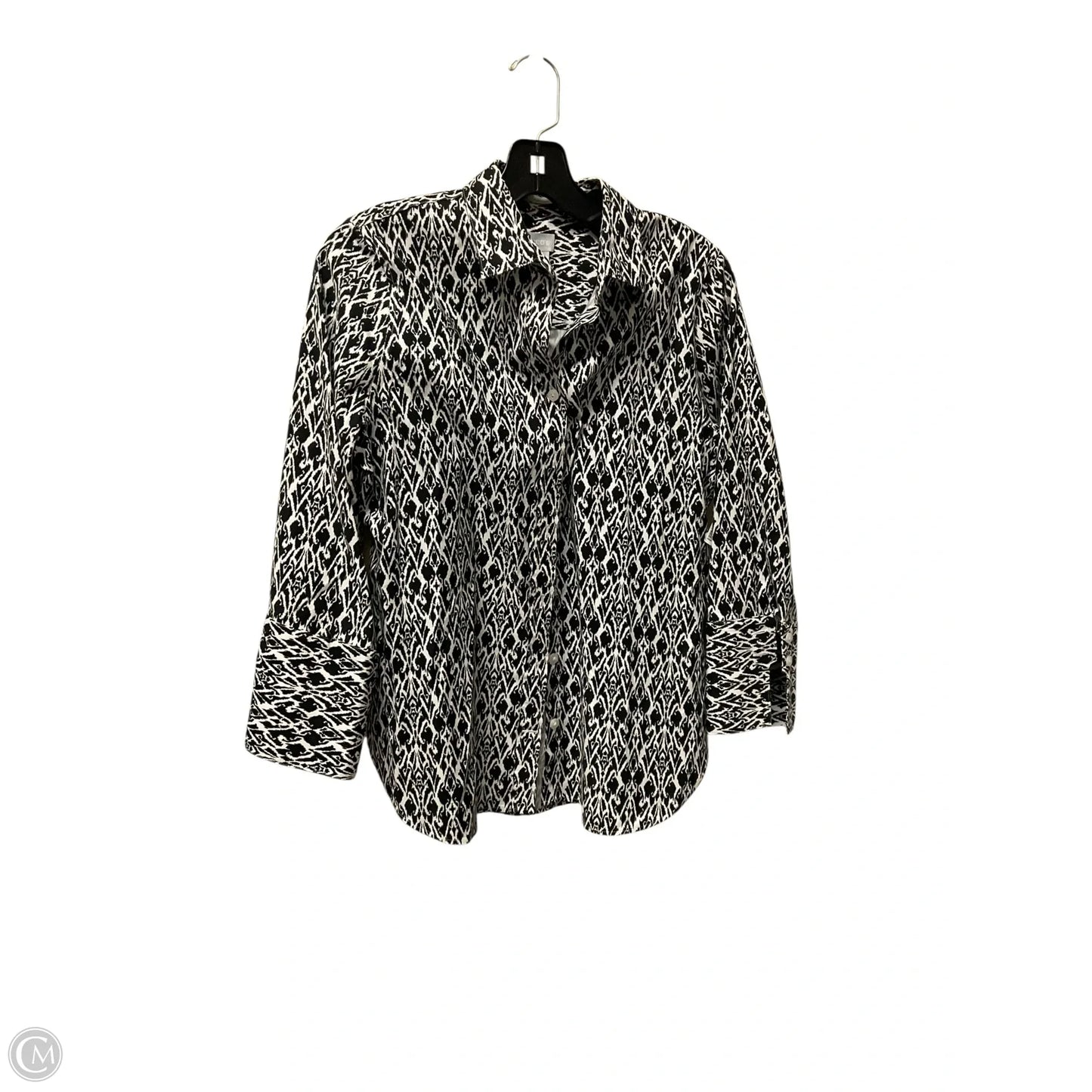 Top Long Sleeve By Chicos In Black, Size: S