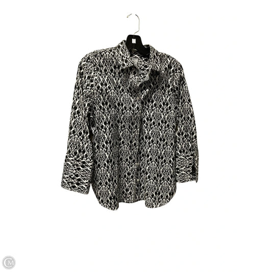 Top Long Sleeve By Chicos In Black, Size: S
