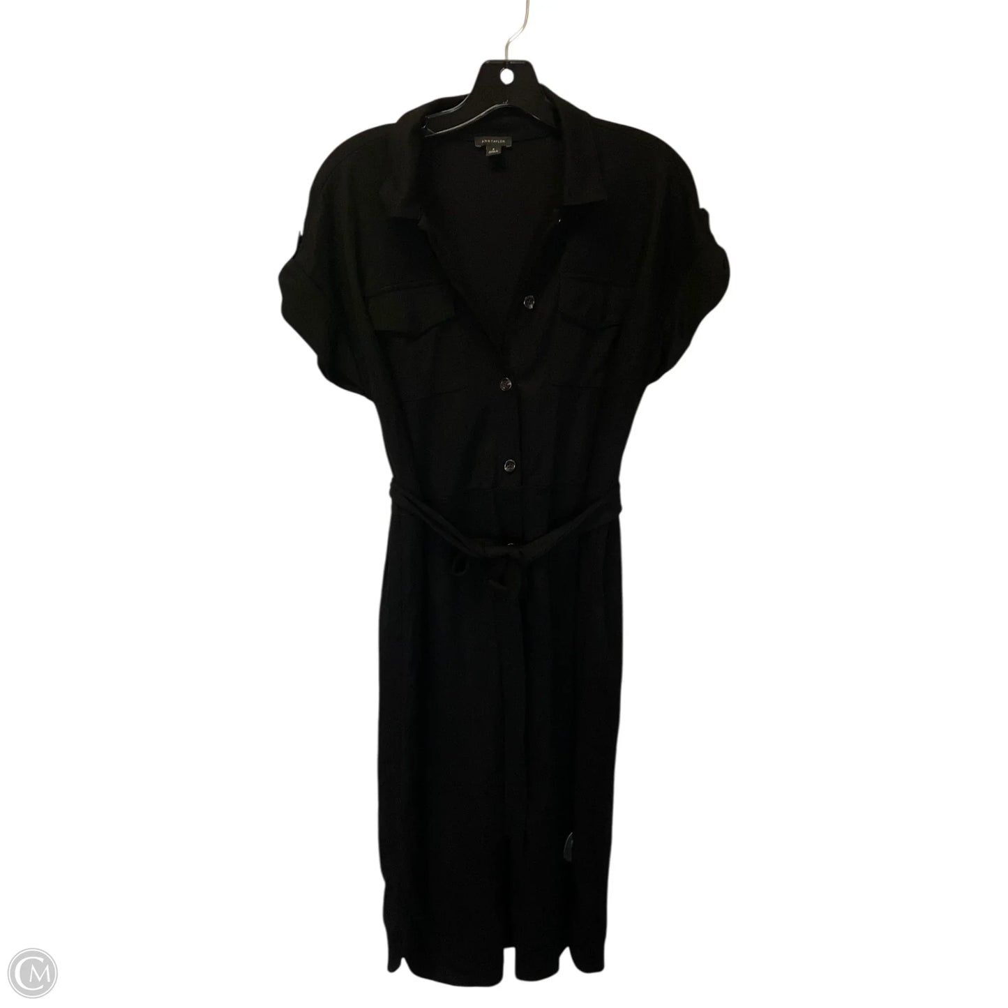 Dress Casual Maxi By Ann Taylor In Black, Size: M