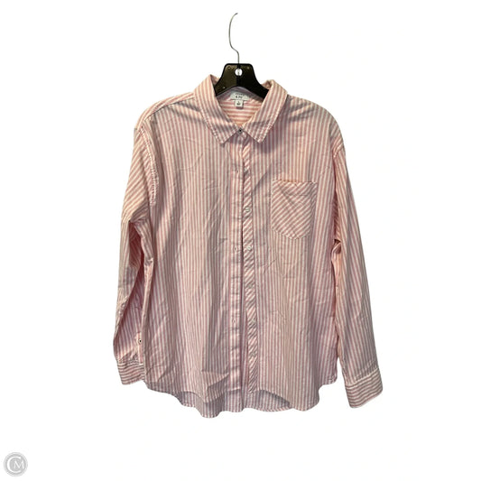 Top Long Sleeve Basic By Crown And Ivy In Pink, Size: L