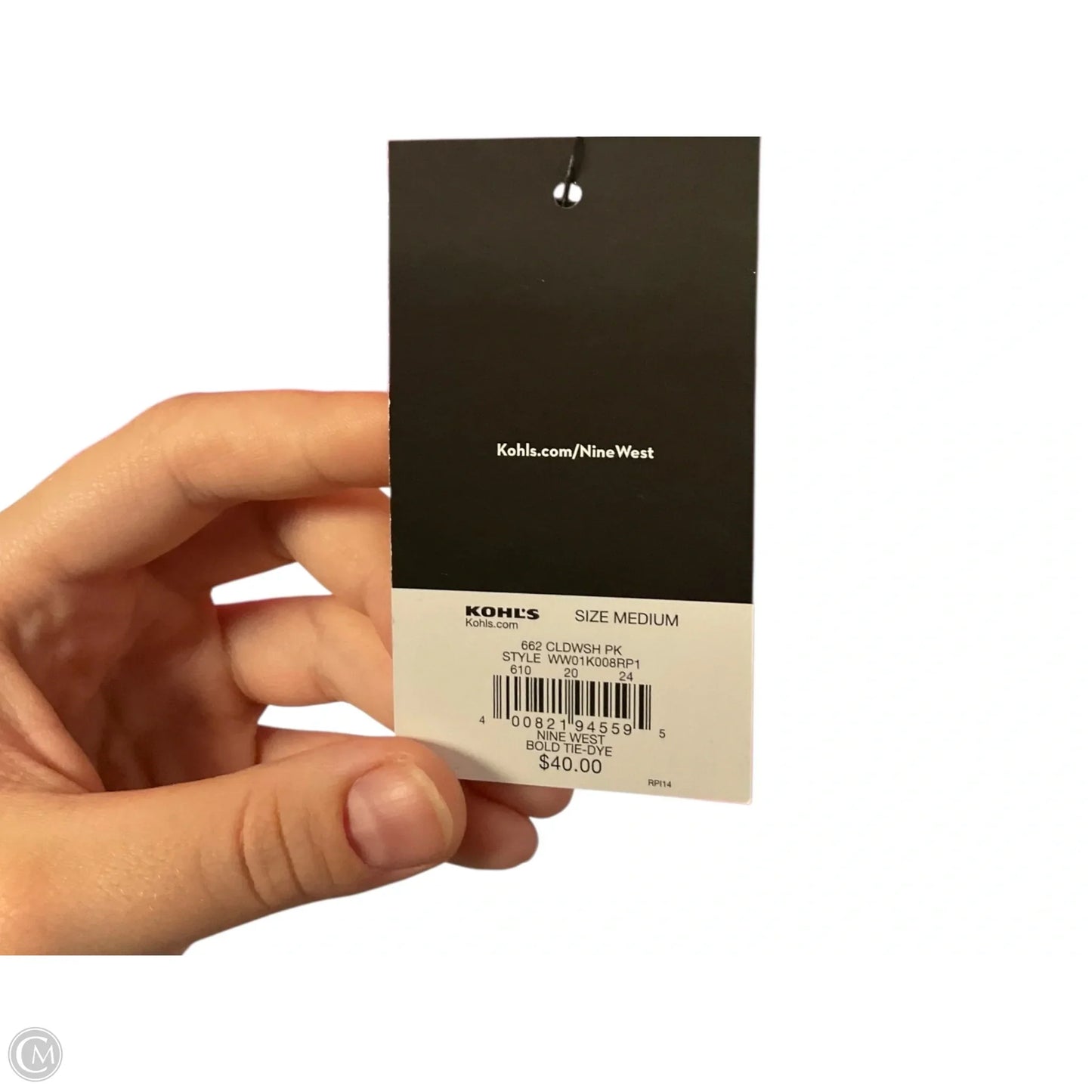 Top Long Sleeve Basic By Nine West Apparel In Pink, Size: M