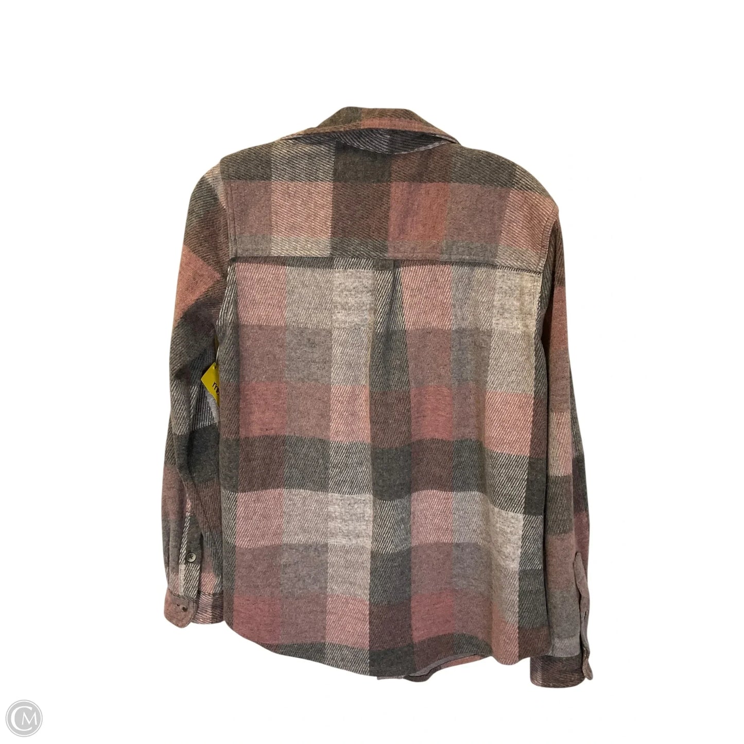 Jacket Shirt By Beachlunchlounge In Plaid Pattern, Size: S