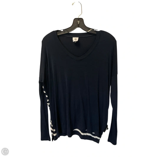 Top Long Sleeve Basic By Cabi In Blue, Size: S