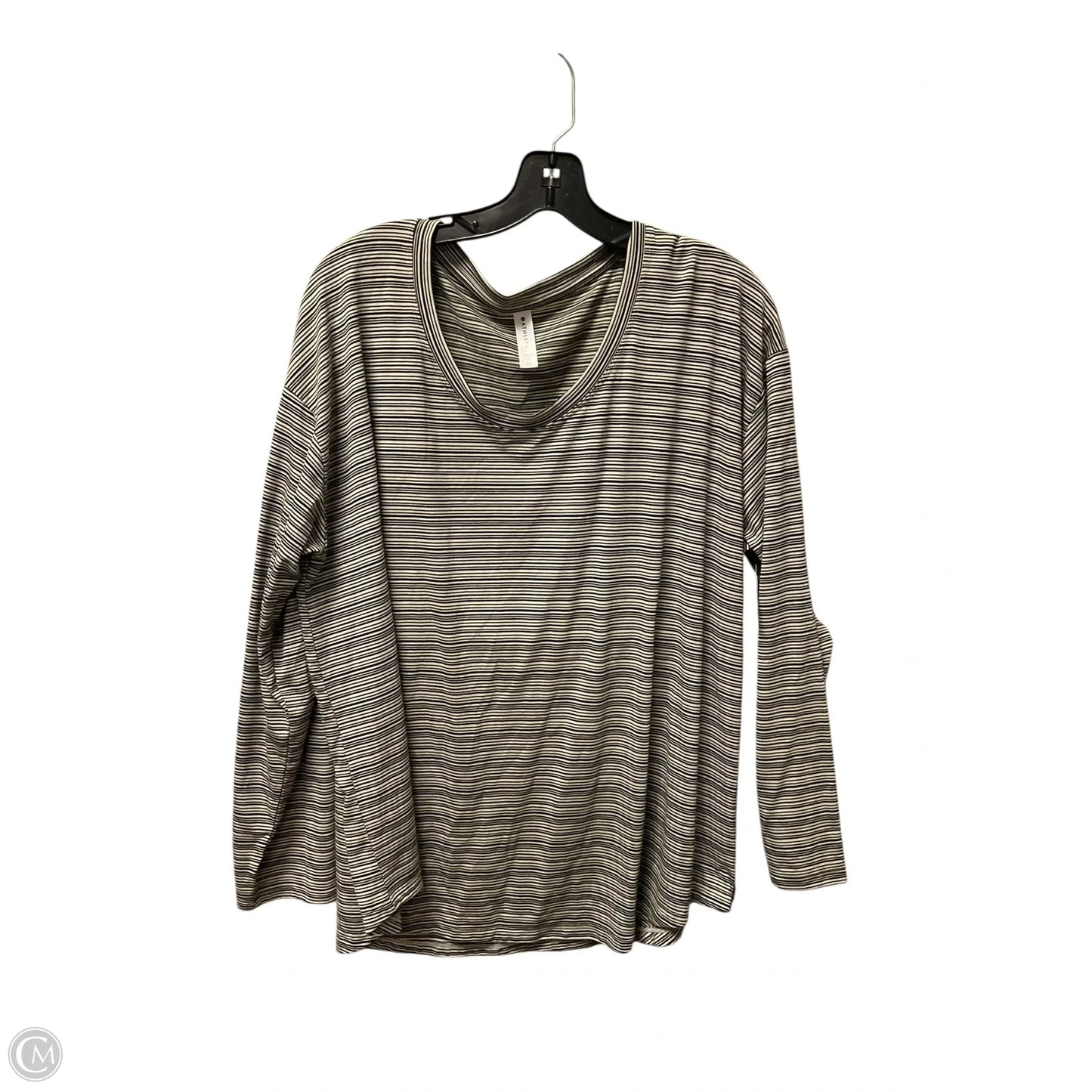 Top Long Sleeve Basic By Athleta In Striped Pattern, Size: 1x