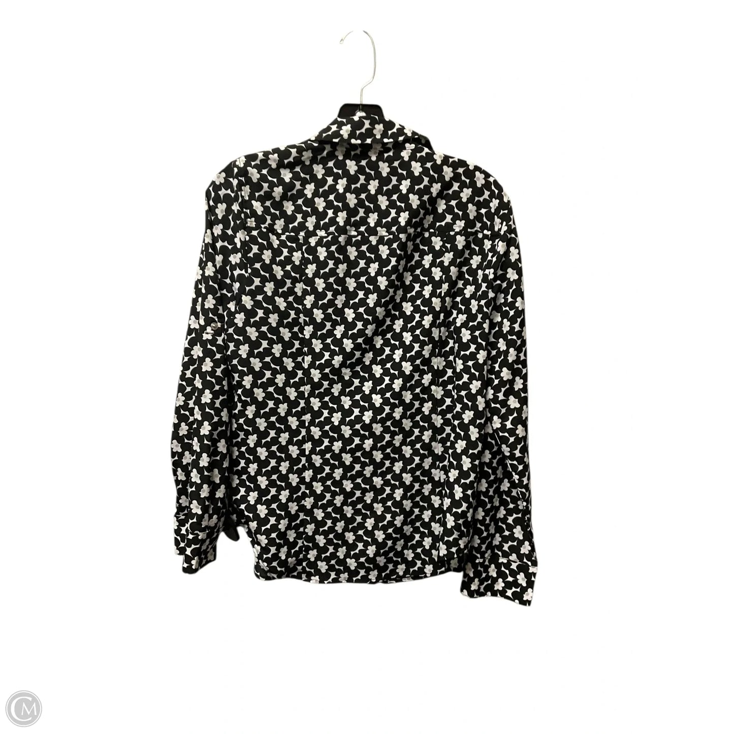 Jacket Shirt By Michael By Michael Kors In Black & White, Size: M