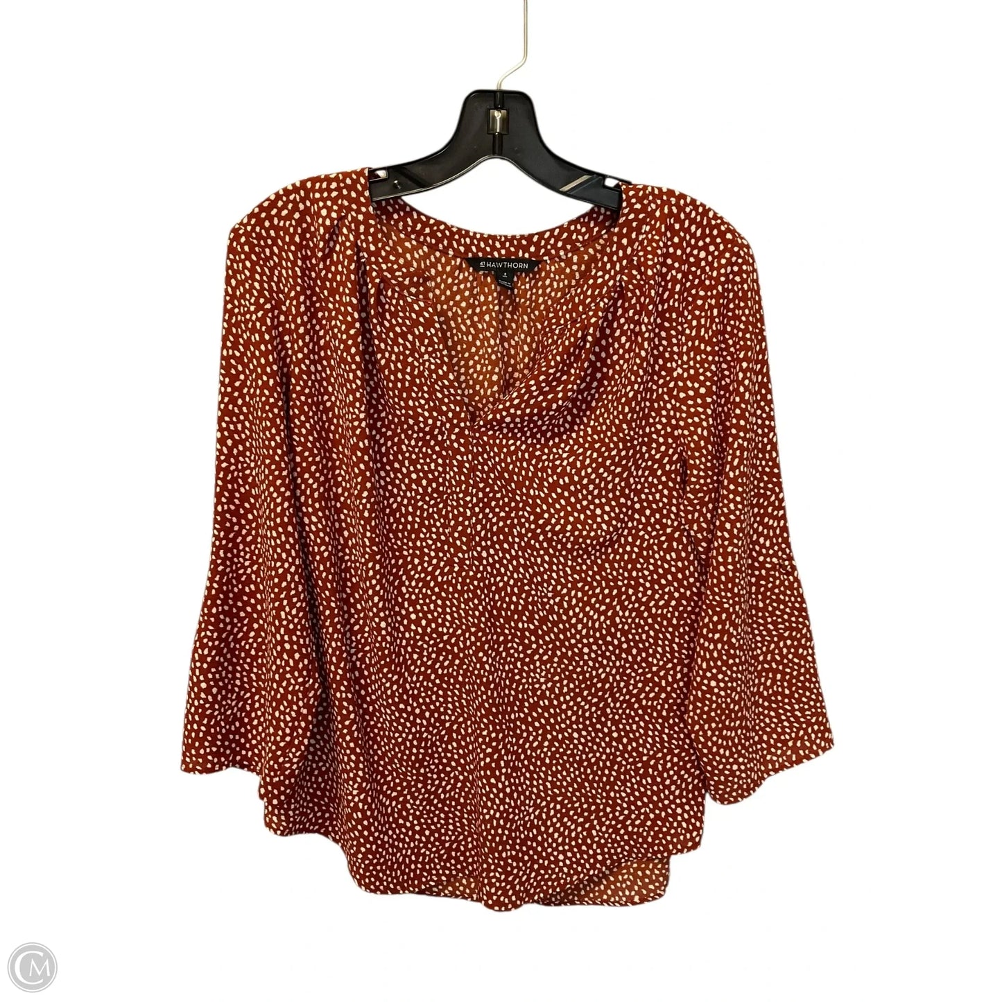 Top Long Sleeve By 41 Hawthorn In Polkadot Pattern, Size: S