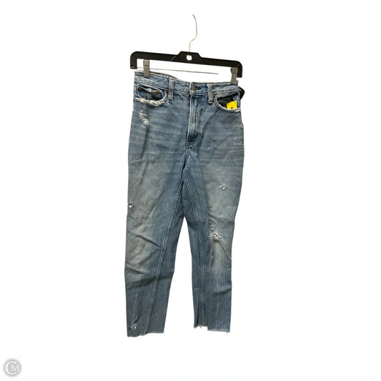 Jeans Straight By Abercrombie And Fitch In Blue Denim, Size: 2