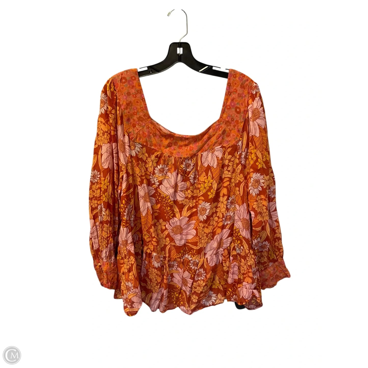 Top Long Sleeve By American Eagle In Floral Print, Size: Xl