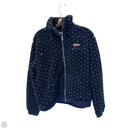 Jacket Faux Fur & Sherpa By Vineyard Vines In Blue, Size: L