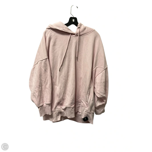 Sweatshirt Hoodie By Free People In Pink, Size: L