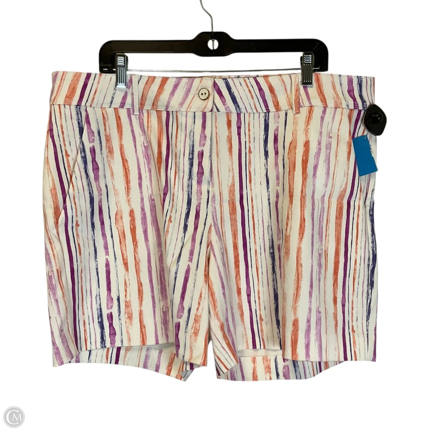 Shorts By Isaac Mizrahi In Striped Pattern, Size: 16