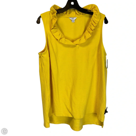 Top Sleeveless By Crown And Ivy In Yellow, Size: Xxl