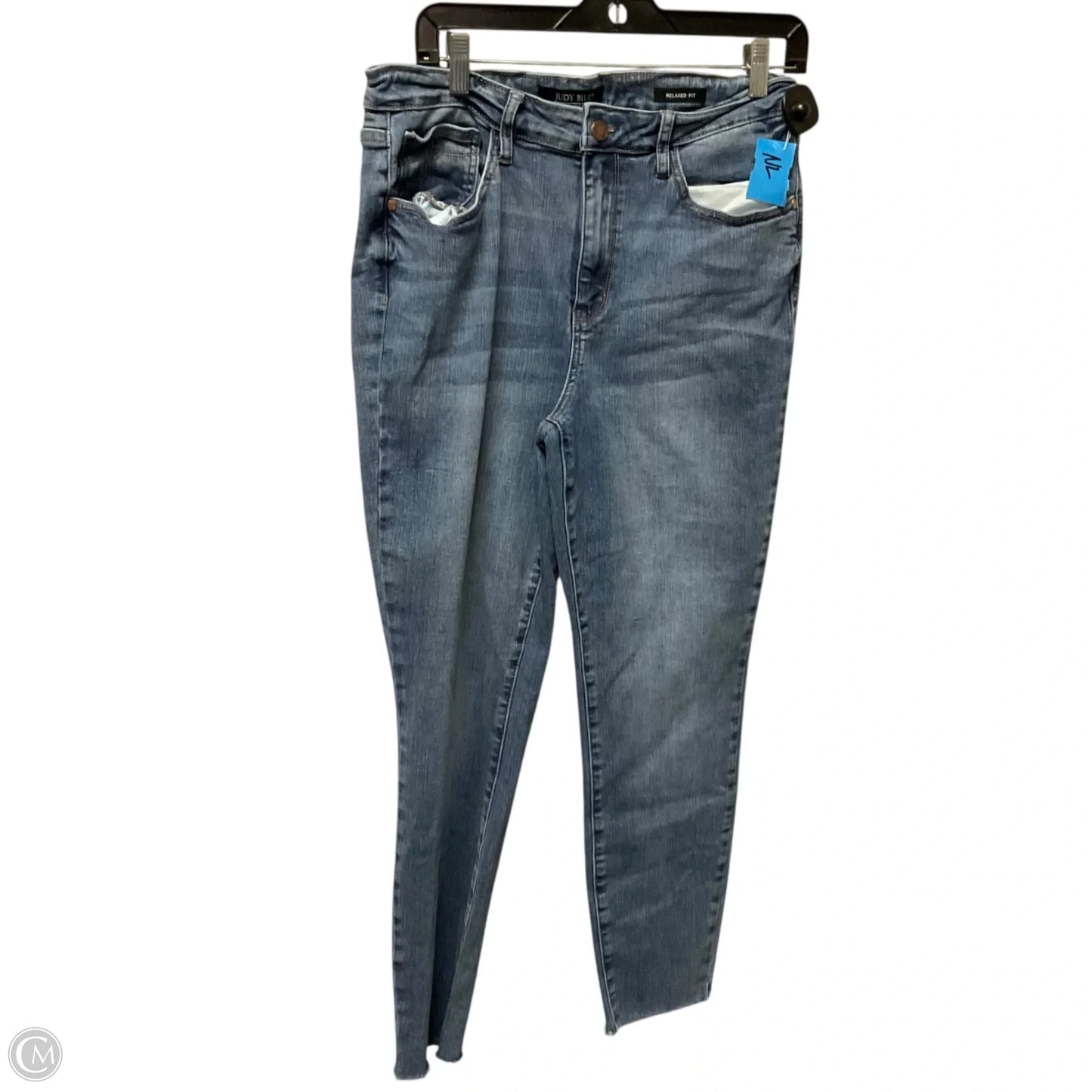 Jeans Straight By Judy Blue In Blue Denim, Size: 12
