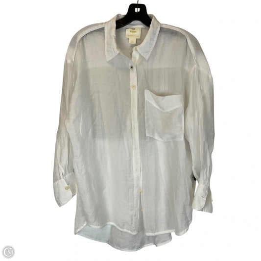 Top Long Sleeve Basic By Maeve In White, Size: S