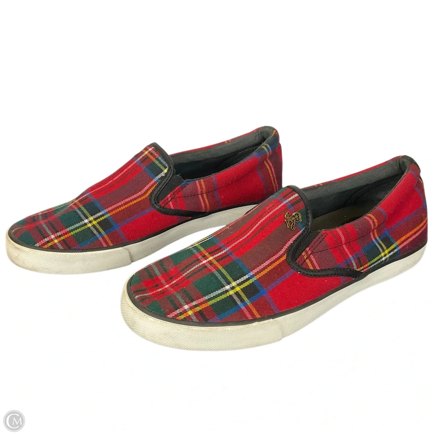 Shoes Flats By Lauren By Ralph Lauren In Plaid Pattern, Size: 9