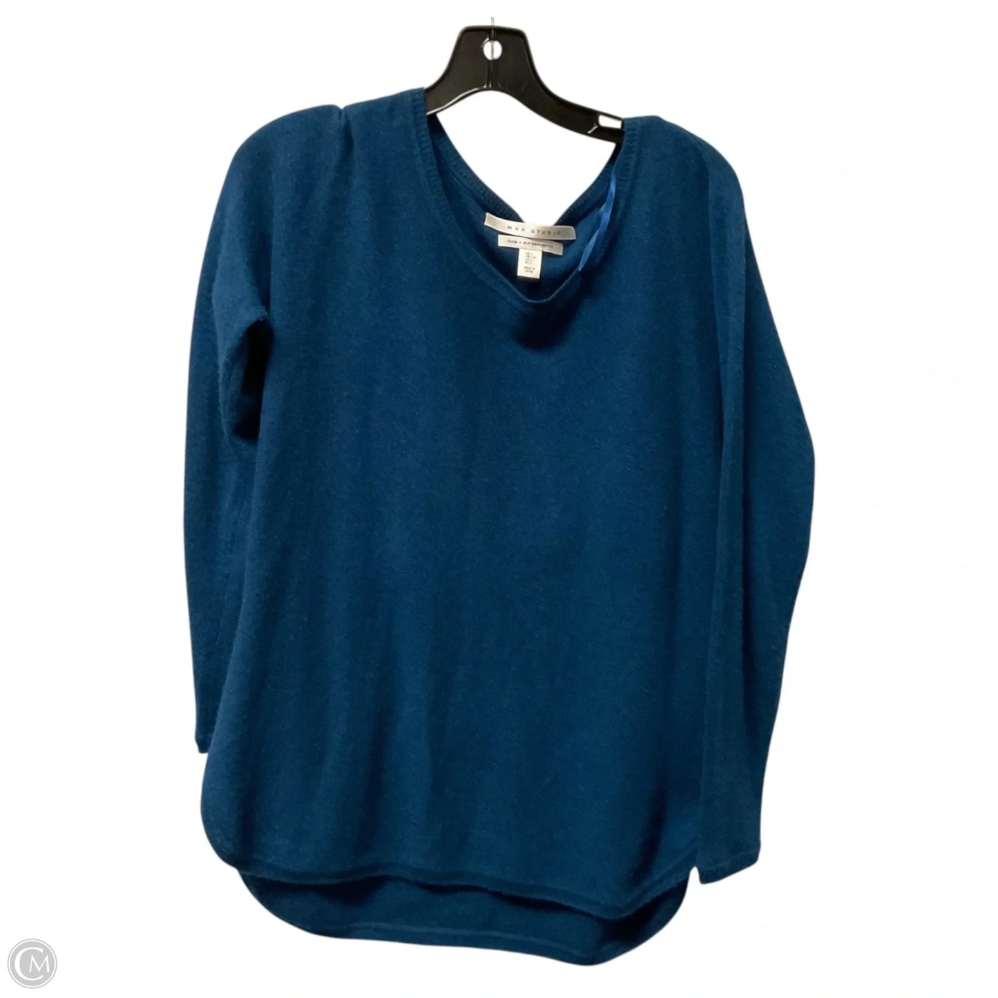Top Long Sleeve By Max Studio In Blue, Size: L