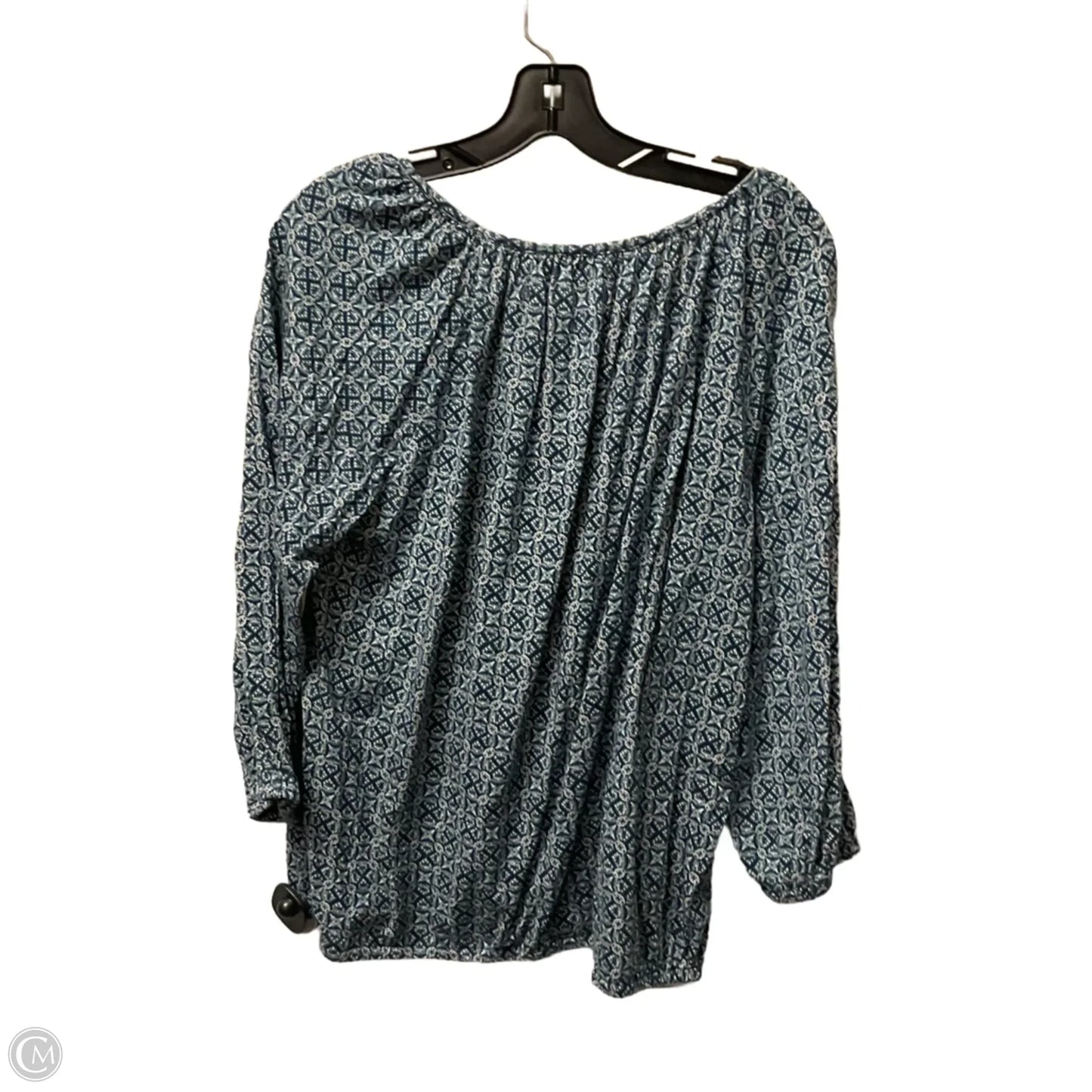 Top Long Sleeve By Michael By Michael Kors In Blue, Size: L