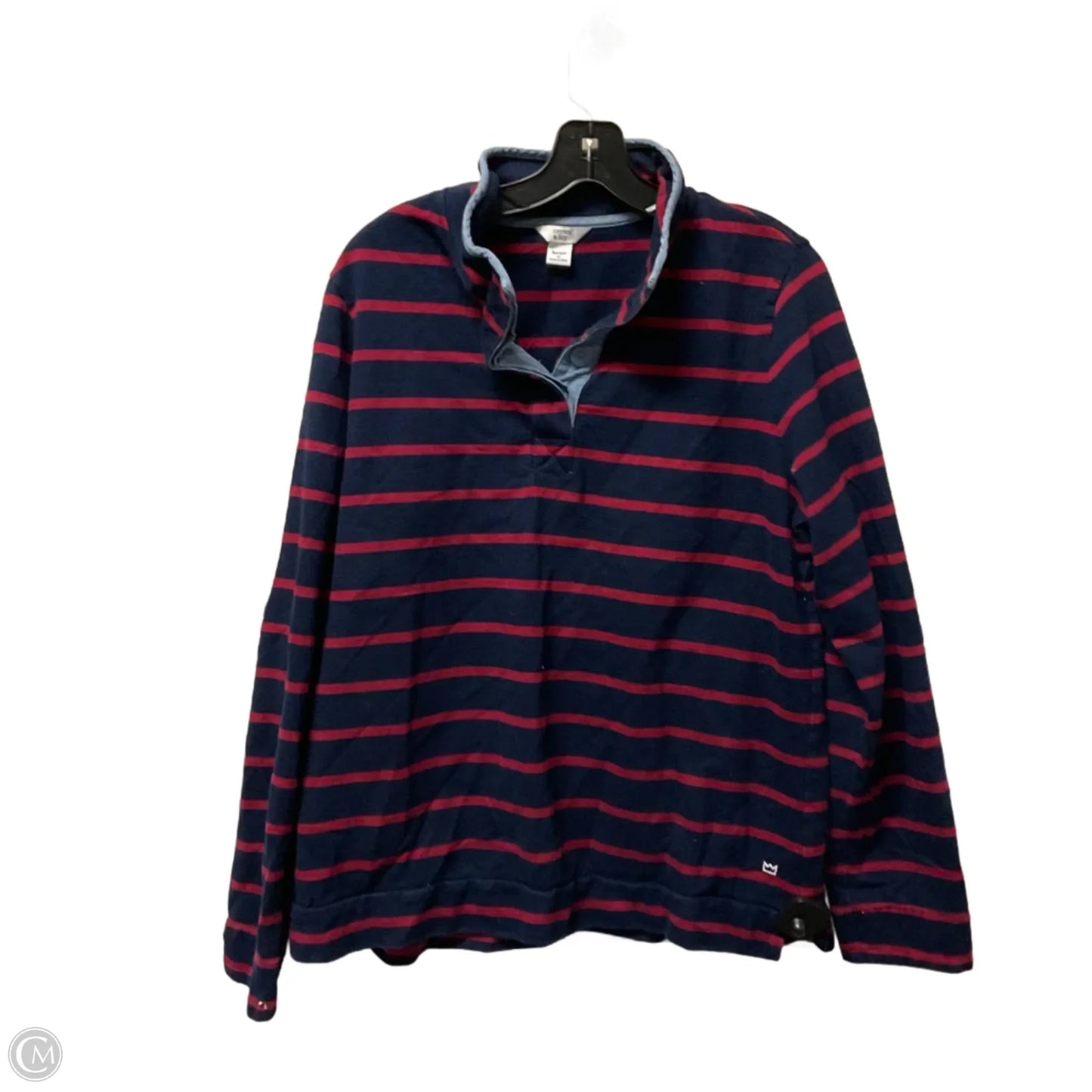 Sweatshirt Collar By Crown And Ivy In Striped Pattern, Size: Xl