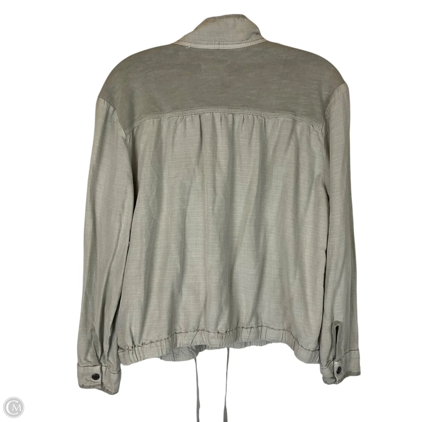 Jacket Shirt By Splendid In Grey, Size: M
