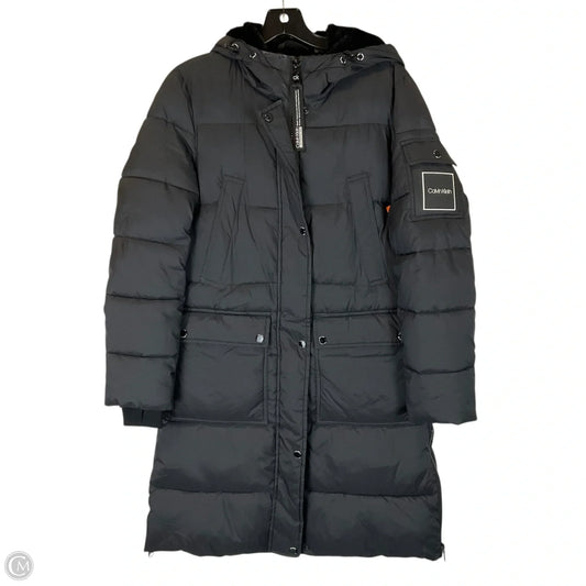 Coat Puffer & Quilted By Calvin Klein In Black, Size: S