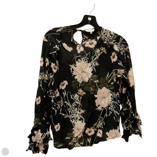 Top Long Sleeve Basic By Lucky Brand In Floral Print, Size: Xl