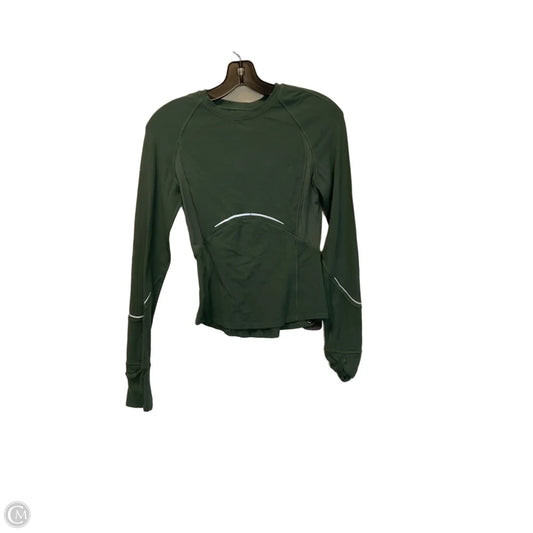 Athletic Top Long Sleeve Crewneck By Lululemon In Green, Size: S