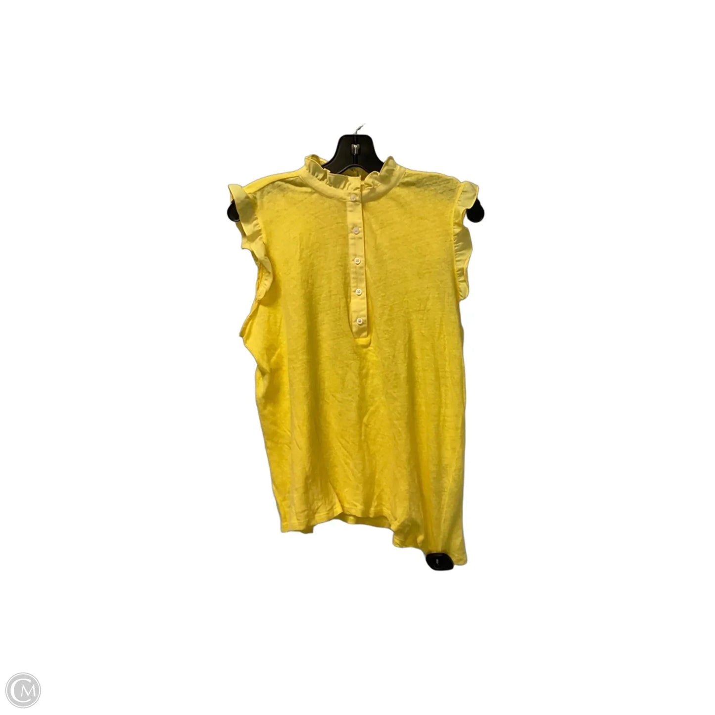 Top Sleeveless By Tommy Hilfiger In Yellow, Size: M