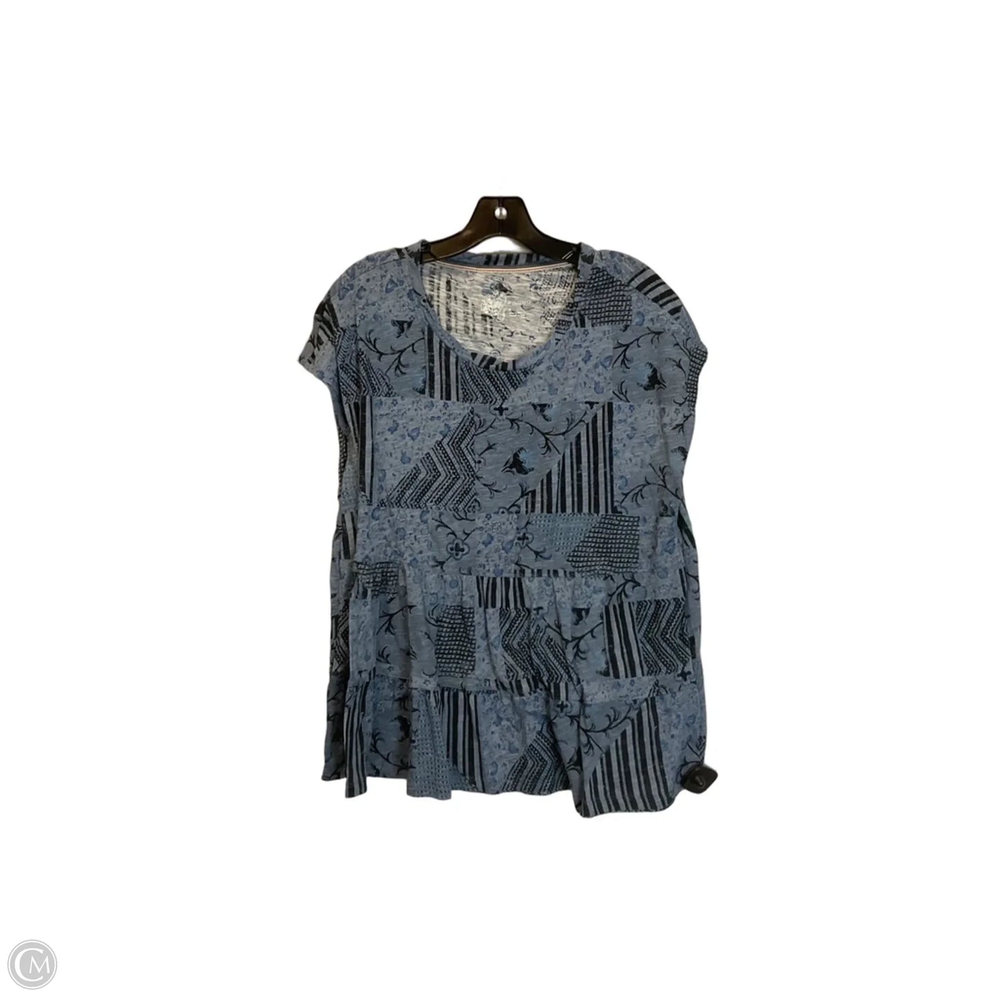 Top Short Sleeve Basic By Pilcro In Blue, Size: M