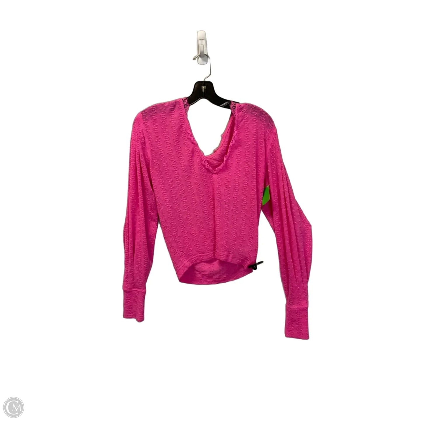 Top Long Sleeve By Free People In Pink, Size: Xs