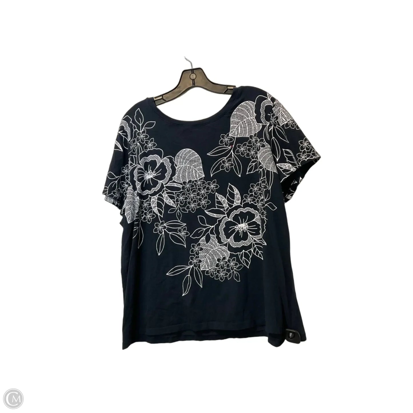 Top Short Sleeve Basic By Tommy Hilfiger In Navy, Size: 1x