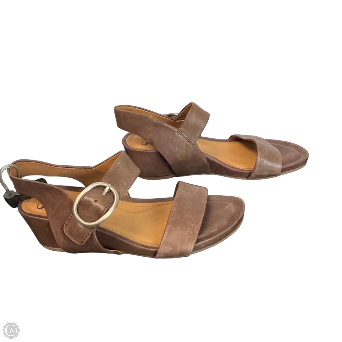 Sandals Heels Wedge By Sofft In Brown, Size: 7.5