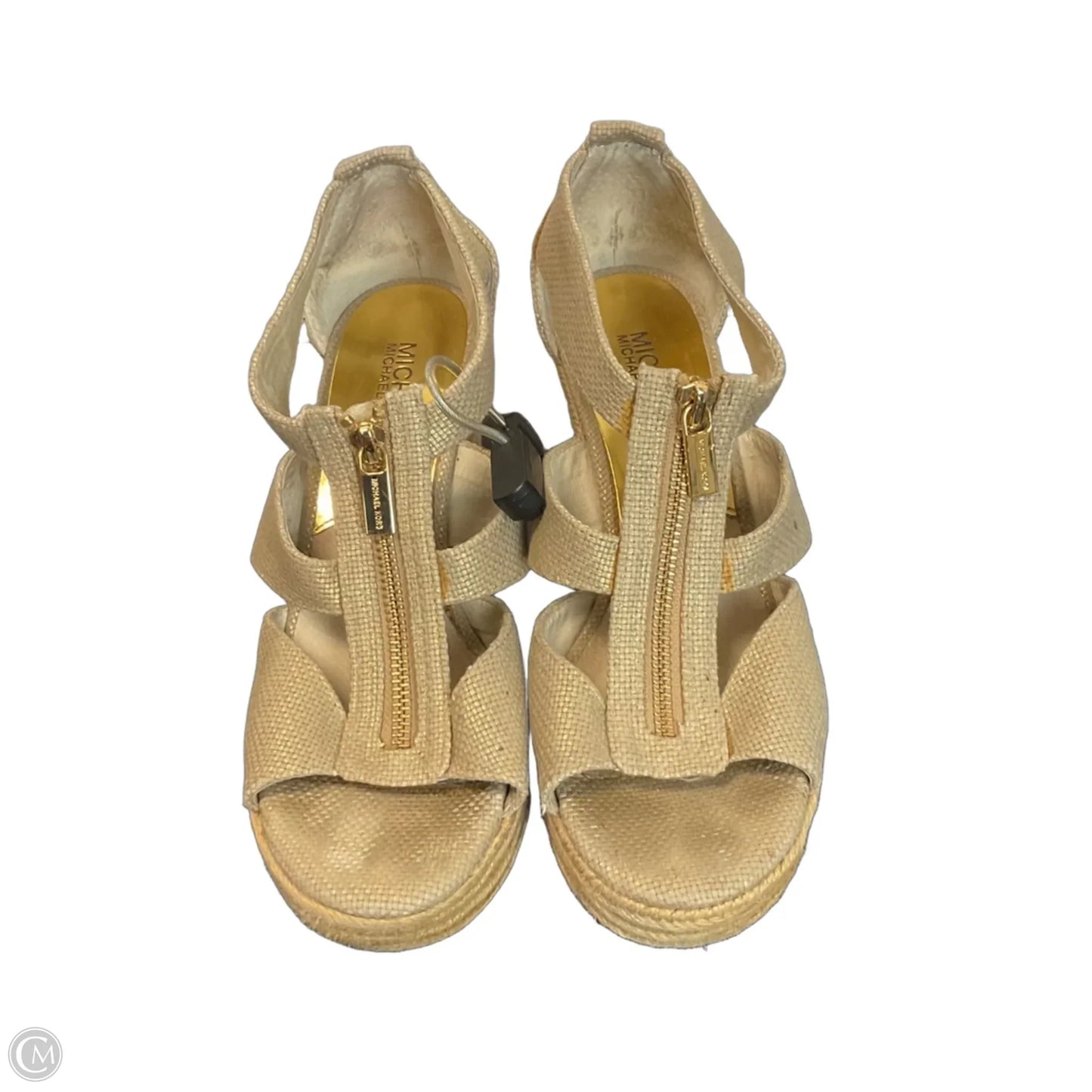 Sandals Designer By Michael Kors In Gold, Size: 8