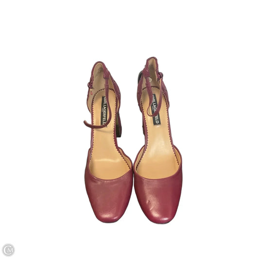 Shoes Designer By Karl Lagerfeld In Purple, Size: 8.5