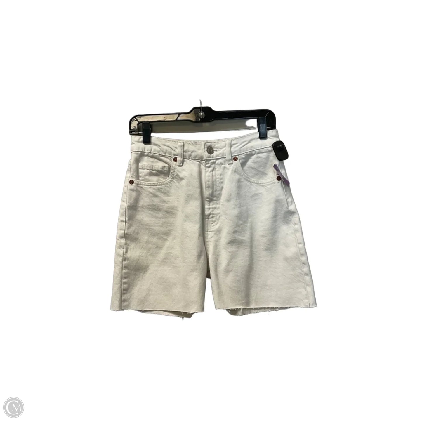 Shorts By Zara In White Denim, Size: 4