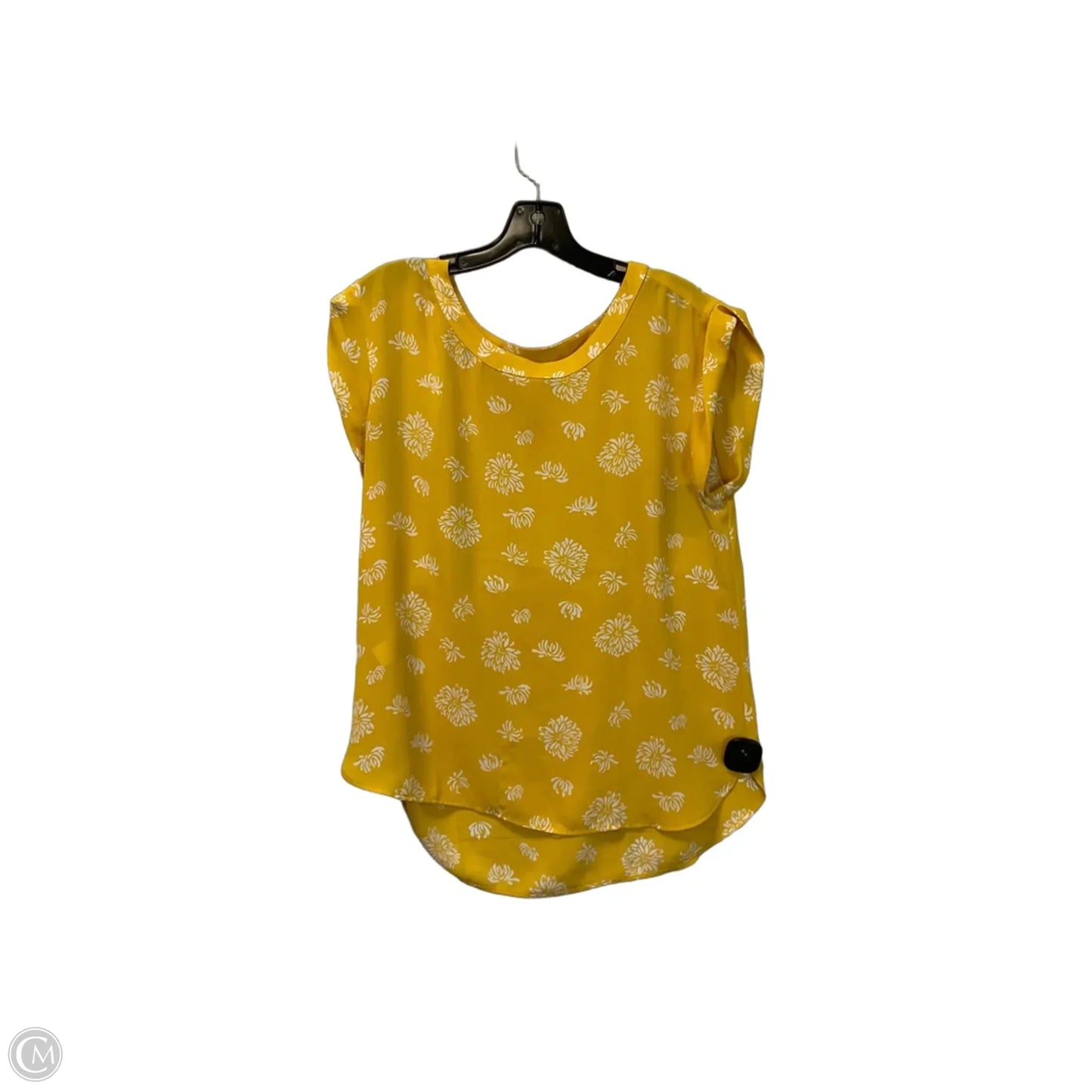 Top Short Sleeve Basic By Ann Taylor In Yellow, Size: M