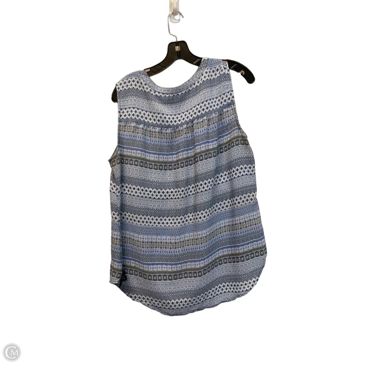 Top Sleeveless By Kim Rogers In Blue, Size: L