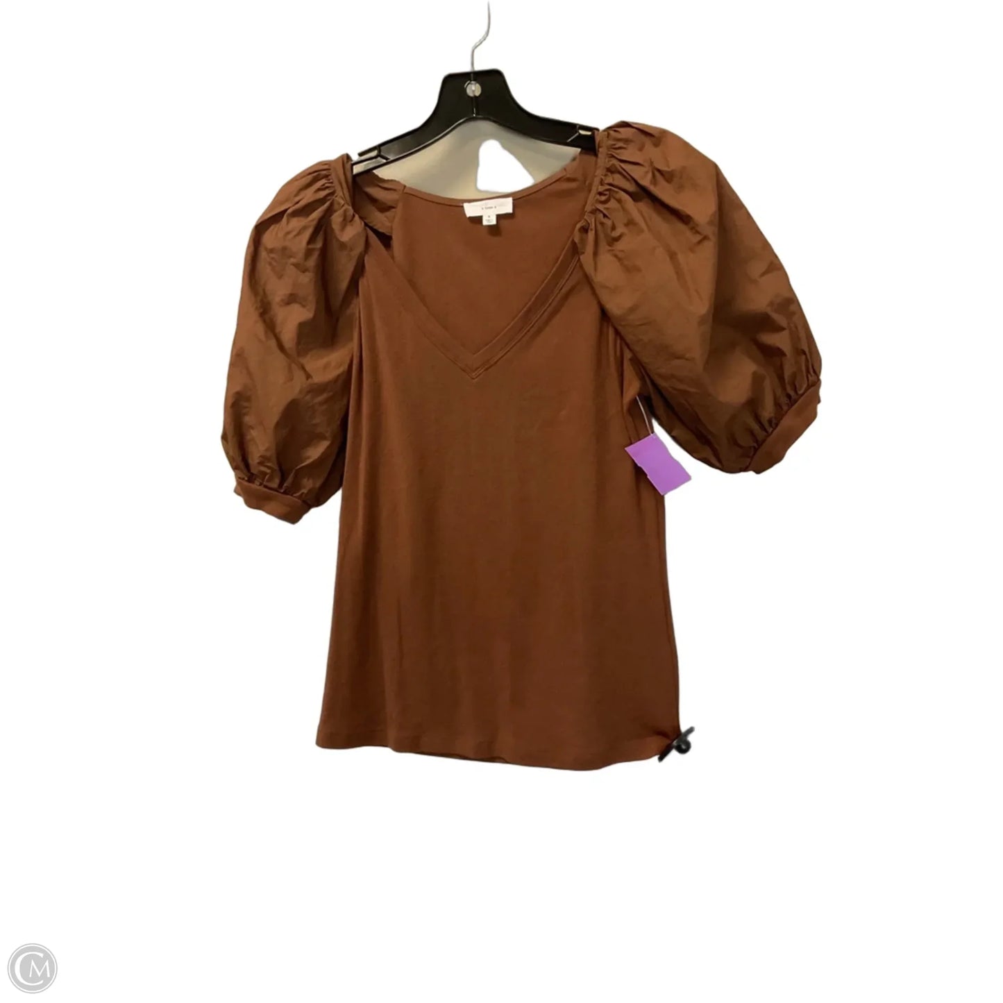Top Short Sleeve By A Loves A In Brown, Size: S