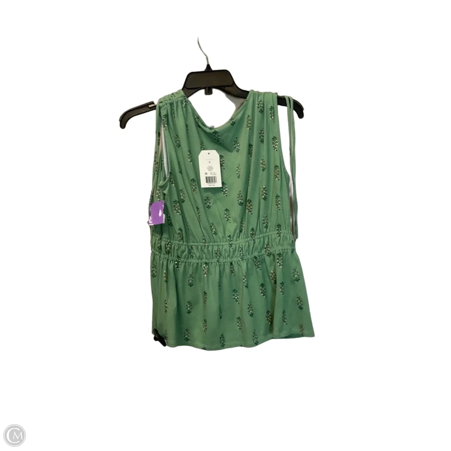 Top Sleeveless By Wonderly In Green, Size: S
