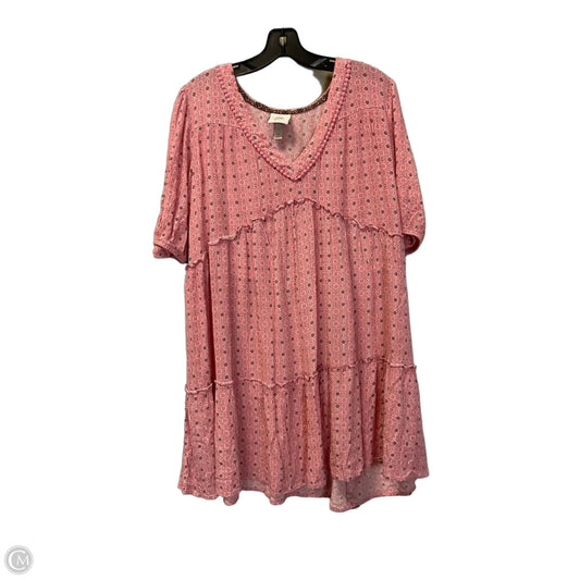 Dress Casual Short By Knox Rose In Pink, Size: L