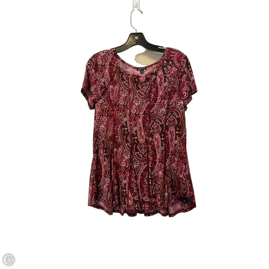 Top Short Sleeve By Sami & Jo In Red, Size: M