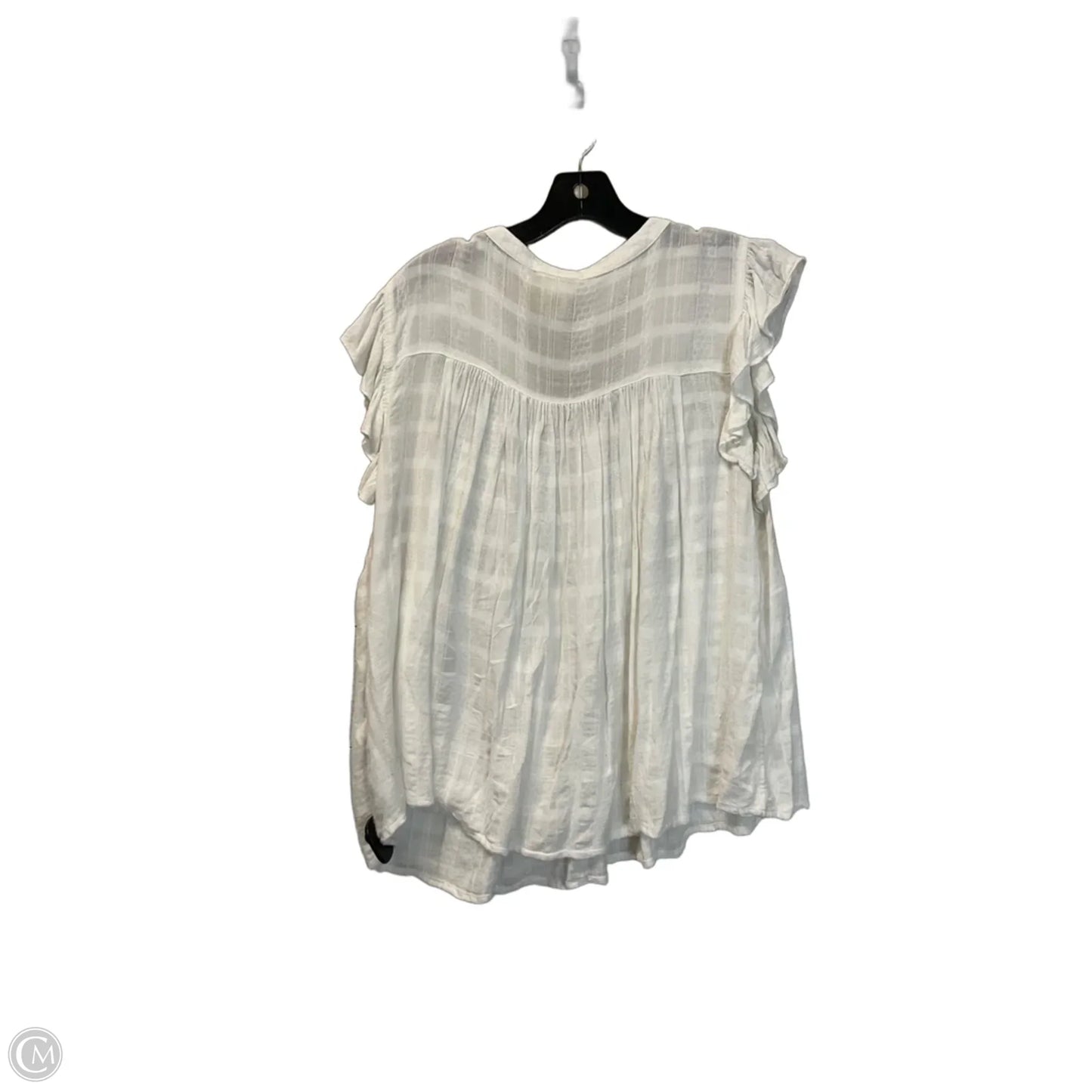 Top Short Sleeve By Nicole Miller In White, Size: Xl