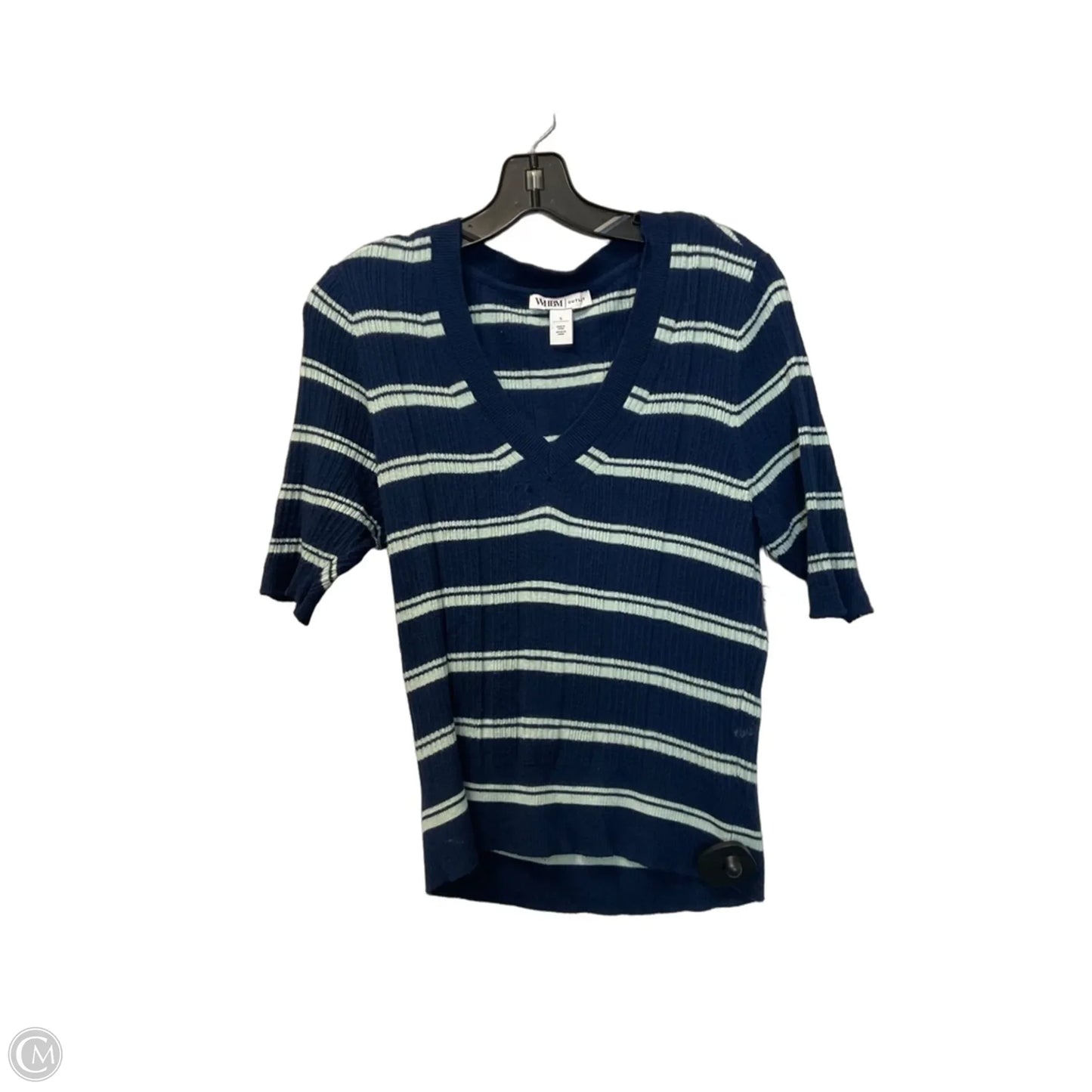 Top Short Sleeve By White House Black Market In Striped Pattern, Size: S