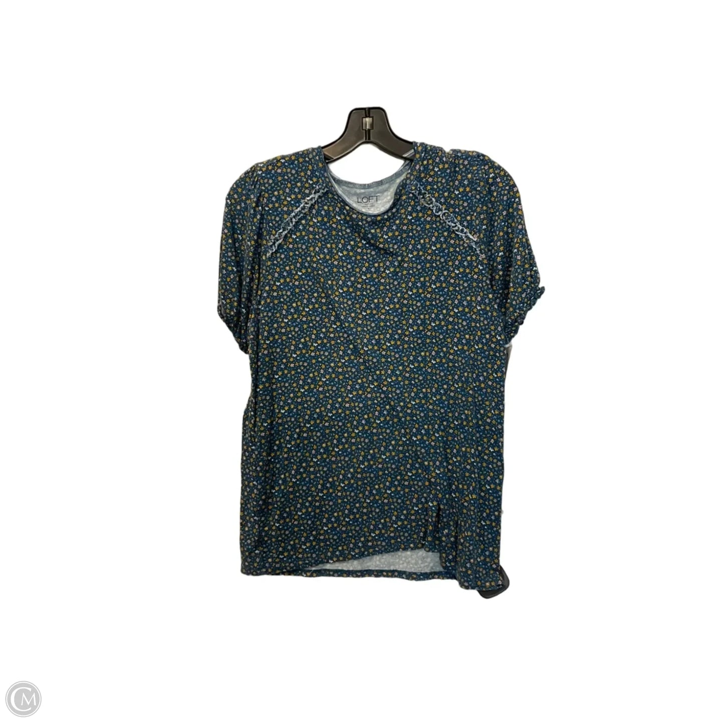 Top Short Sleeve By Loft In Floral Print, Size: S