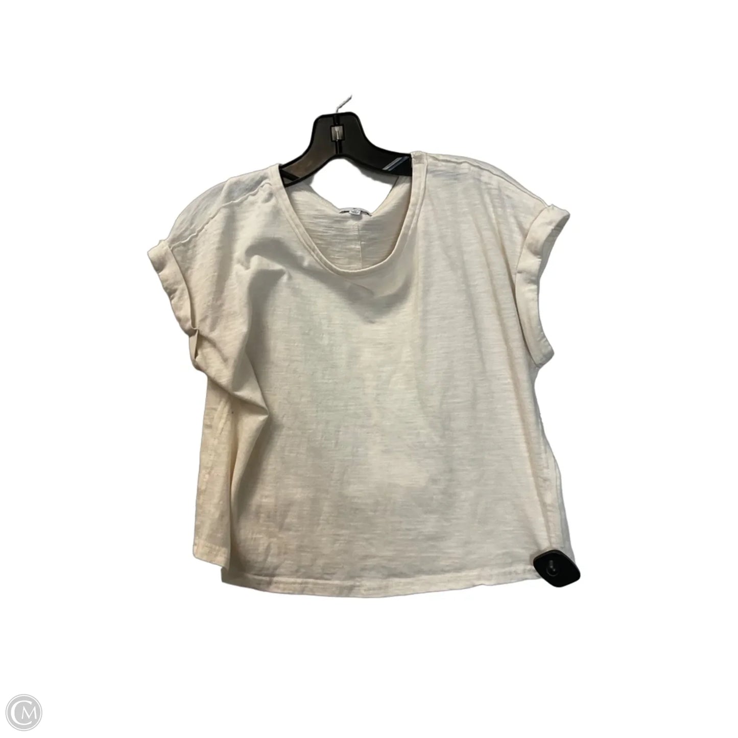 Top Short Sleeve Basic By True Craft In Cream, Size: M