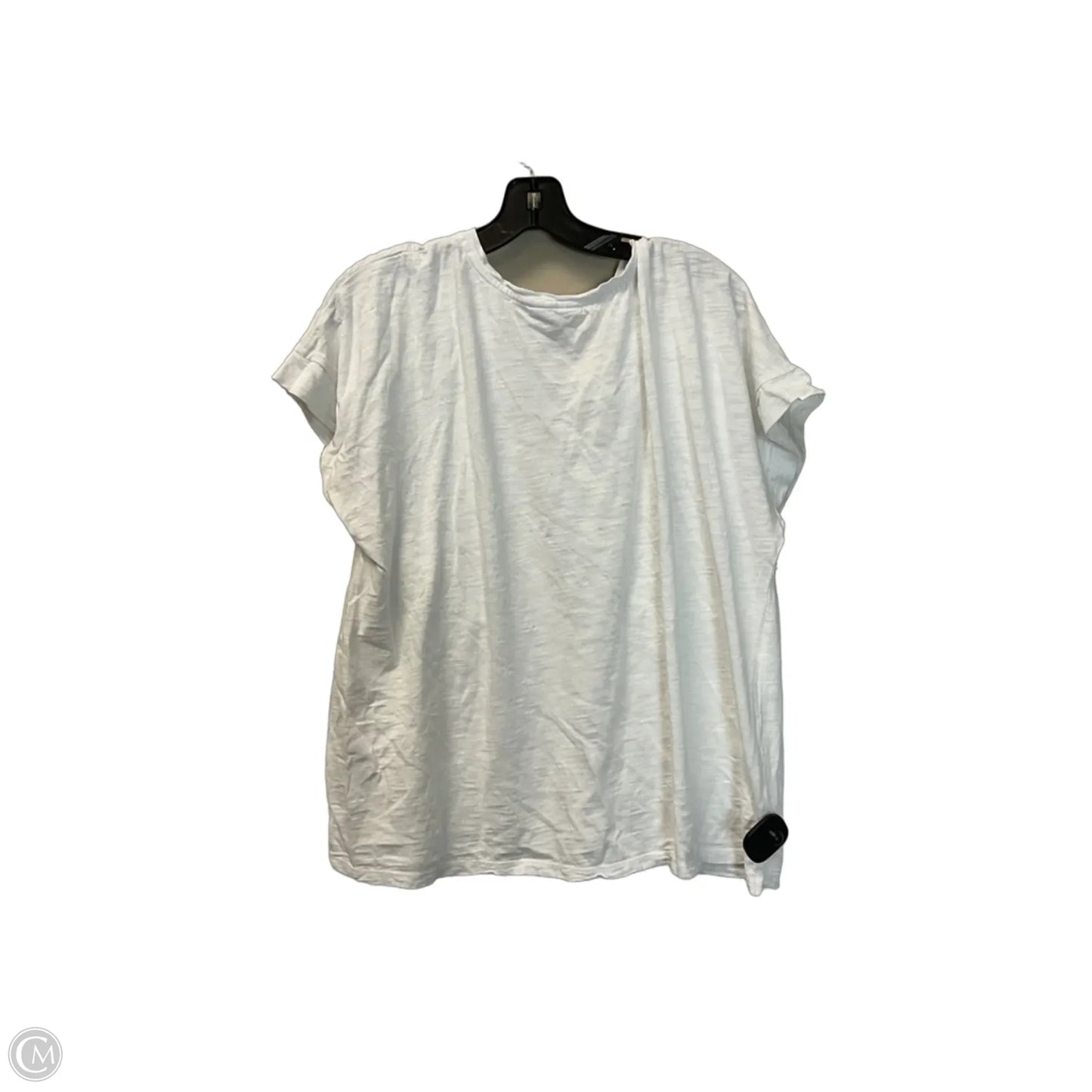 Top Short Sleeve By Chicos In White, Size: Xl