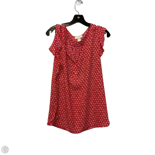 Top Sleeveless Basic By Loft In Red, Size: L