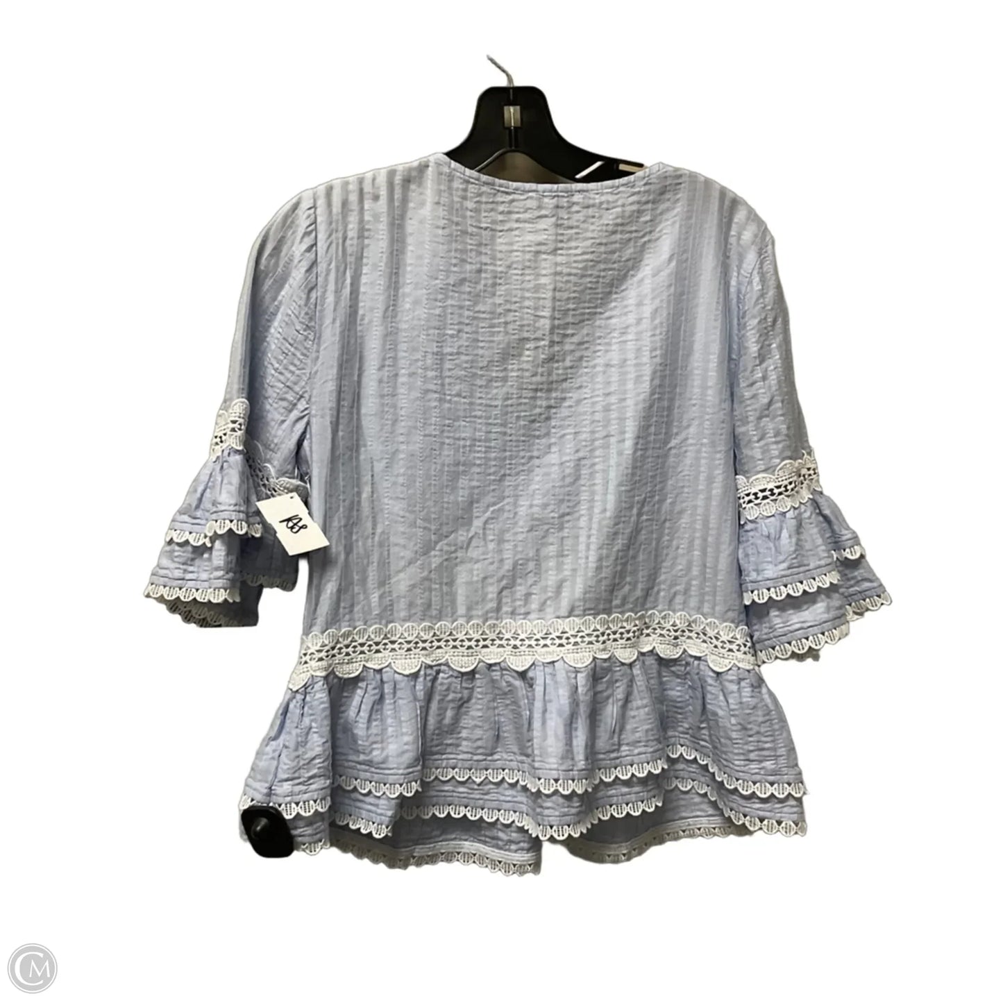 Top 3/4 Sleeve By J. Crew In Blue, Size: S