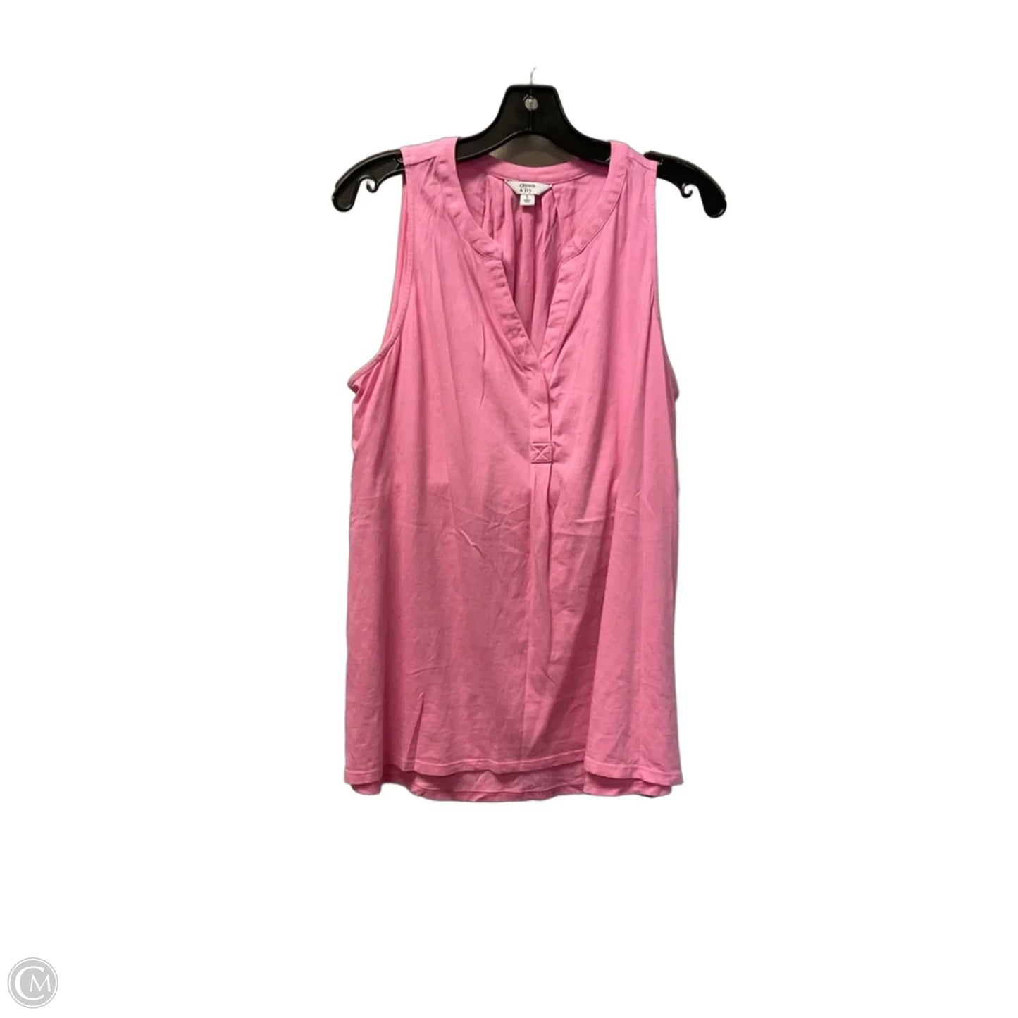 Top Sleeveless By Crown And Ivy In Pink, Size: L