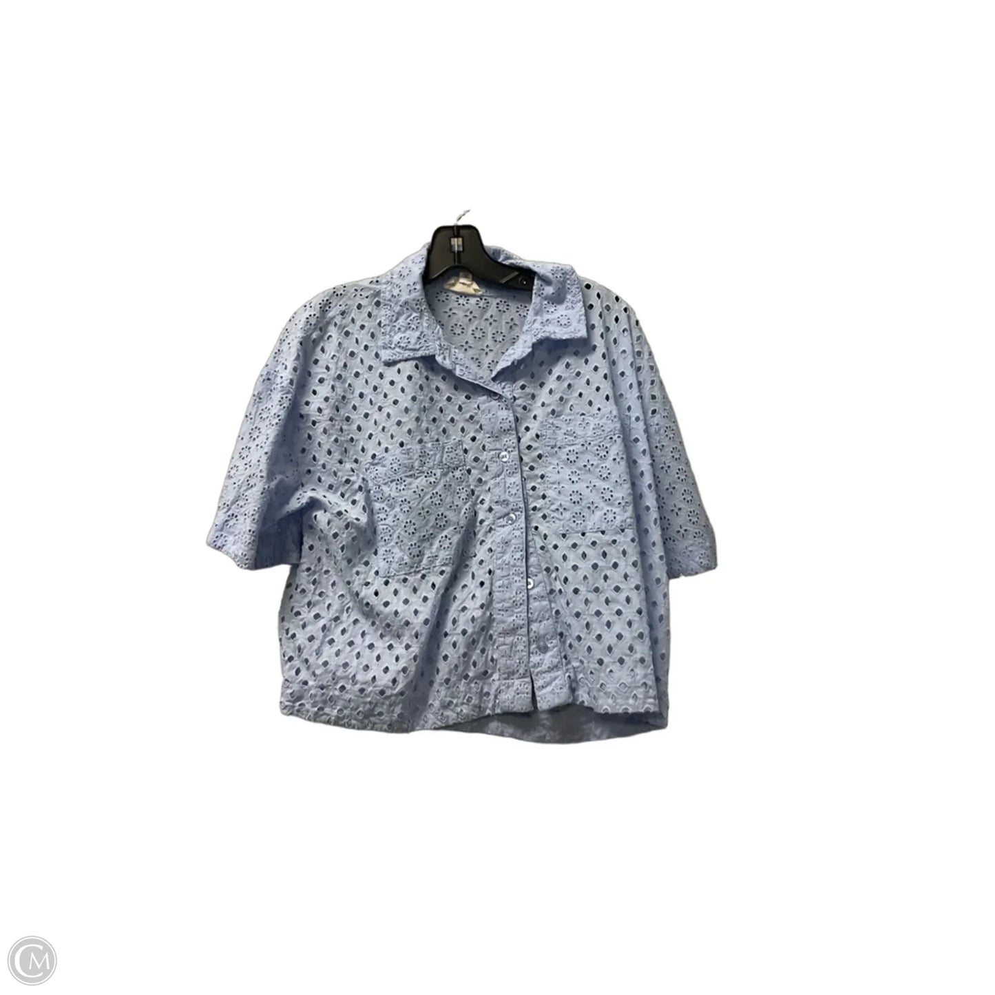 Top Short Sleeve By Marled In Blue, Size: Xl